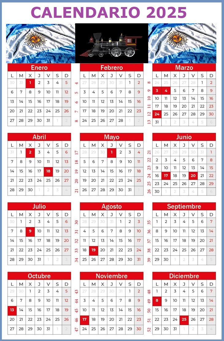 CALENDARIO 2025